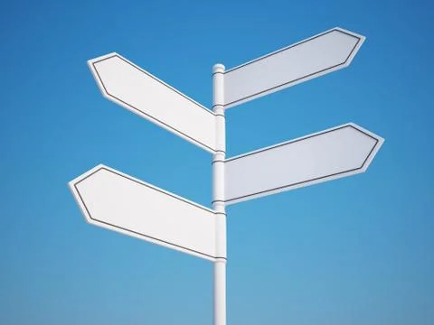 Blank signpost. Illustrazione stock