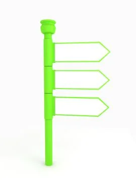 Blank signpost over white Stock Illustration