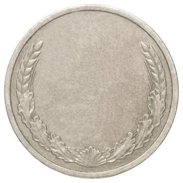 Blank silver coin Stock Photos