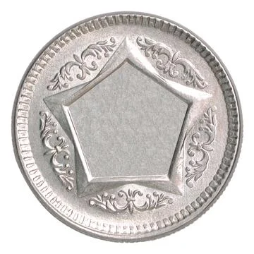 Blank silver coin Stock Photos