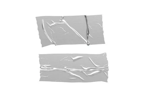Blank silver rectangle adhesive duct tape mockup, top view Stock Illustration