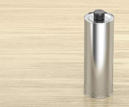 Blank silver round tin bottle Stock Illustration