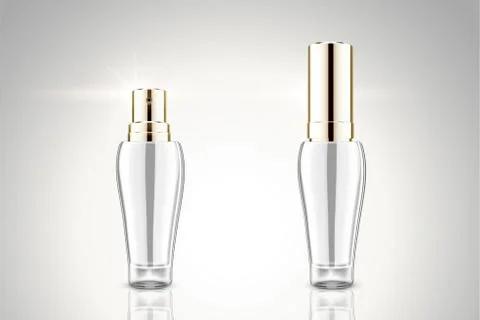 Blank silver spray bottle Stock Illustration