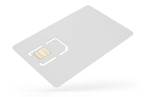 Blank sim card isolated on white background Stock Illustration