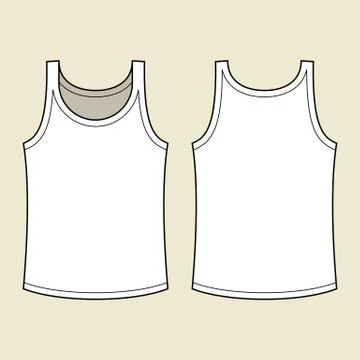 Blank singlet template Stock Illustration