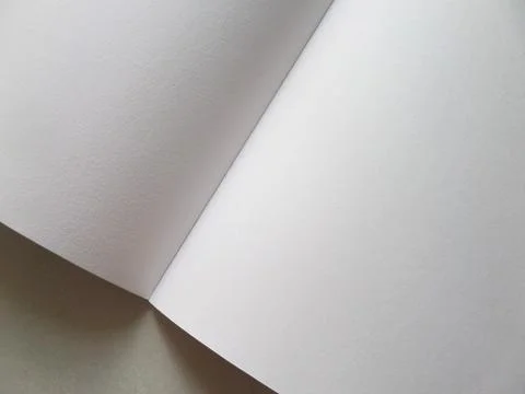 Blank sketch book, opened spread background Stock Photos