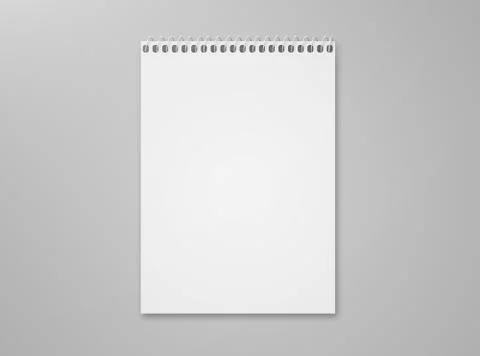 Blank Sketch Pad on Gray 库存插图