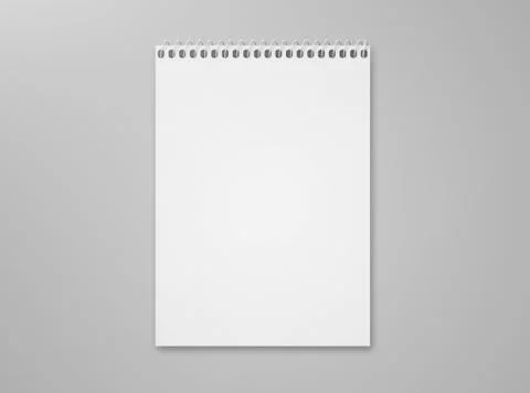 Blank Sketch Pad on Gray 库存插图