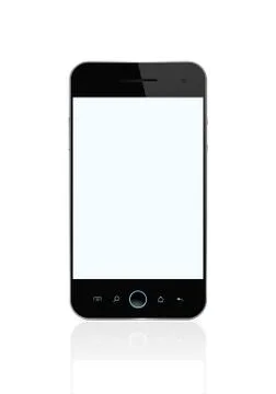 Blank smart phone isolated on whithe with clipping path Stock Illustration