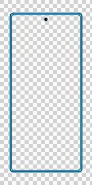Blank Smartphone Screen Frame Mockup with Camera Hole Isolated on Transparent PN Stock Illustration