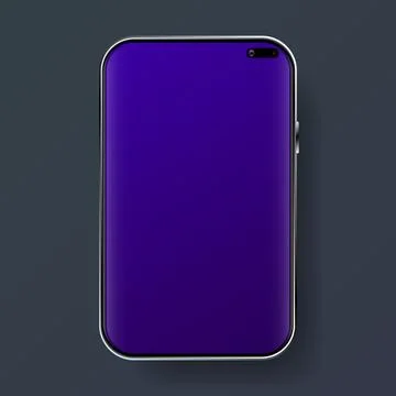 Blank Smartphone Screen Mockup Template For App Preview Stock Illustration