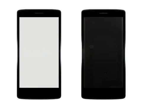 Blank smartphones Stock Illustration