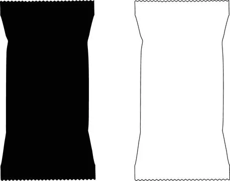 Blank snack food packaging template vector Stock Illustration