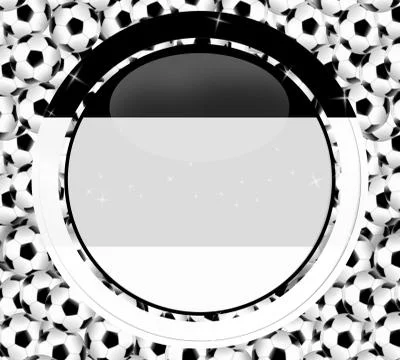 Blank soccer icon button Stock Illustration