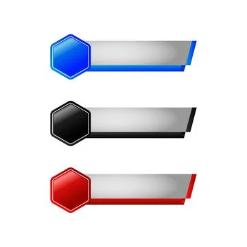 Blank social media lower third icon element design Illustrazione stock