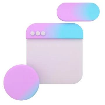 Blank social network post. Modern minimal design. 3d rendering. Stock Illustration