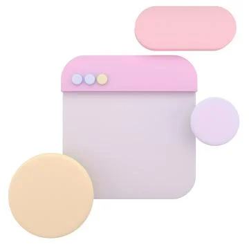 Blank social network post. Modern minimal design. 3d rendering. Stock Illustration
