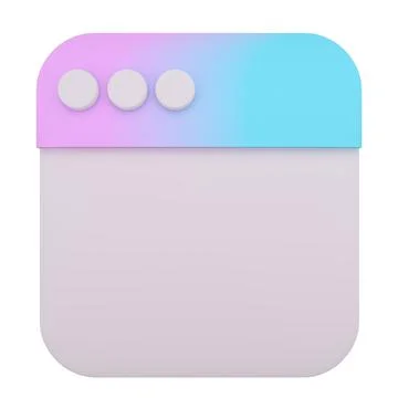 Blank social network post. Modern minimal design. 3d rendering. Stock Illustration