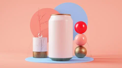 Blank soda can Stock Illustration