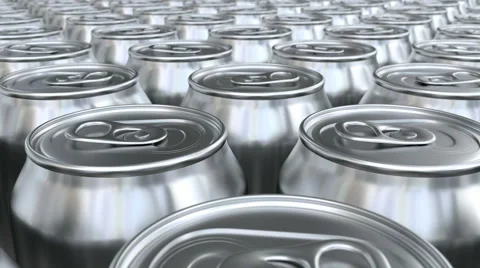 Blank soda cans 3D animation seamless loop Stock-Footage 67581385