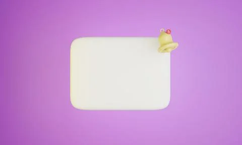 Blank space with bell notification on mobile phone. Stock Illustration