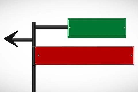 Blank space route plank vector with arrow for background Stock Illustration