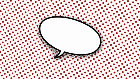 Blank speech balloon in comic style animation Stock Footage 88334833
