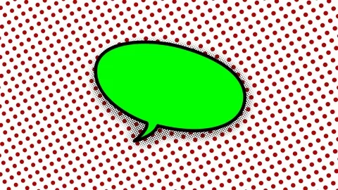 Blank speech balloon in comic style animation Stock Footage 88334859