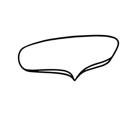 Blank speech balloon in sketch vector illustration isolated on white background Stock Illustration