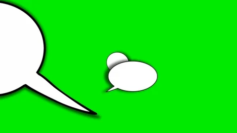 Blank speech balloons are moving. Video stock 107436140