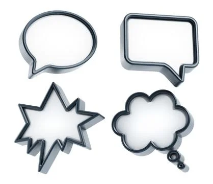 Blank speech balloons Stock Illustration