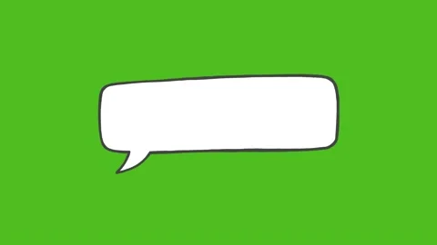 Blank speech bubble 1 chroma plus alpha 4k Stock Footage 166097259
