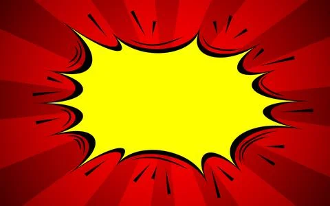 Blank speech bubble comic book, pop art vector illustration Stock Illustration