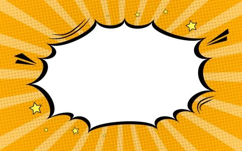 Blank speech bubble comic book, pop art vector illustration 스톡 일러스트