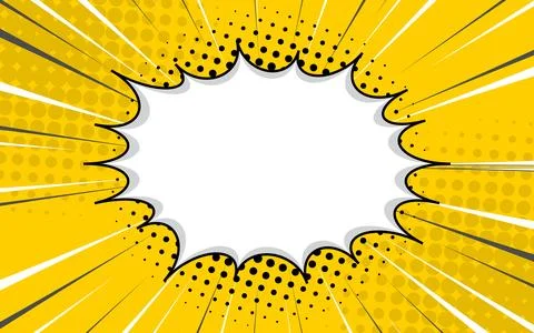 Blank speech bubble comic book, pop art vector illustration 库存插图