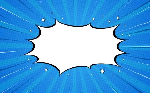 Blank speech bubble comic book, pop art vector illustration Illustrazione stock