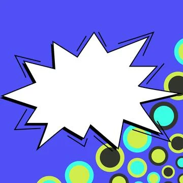 Blank Speech Bubble With Copy Space Over Color Background Design. Empty Template Stock Illustration