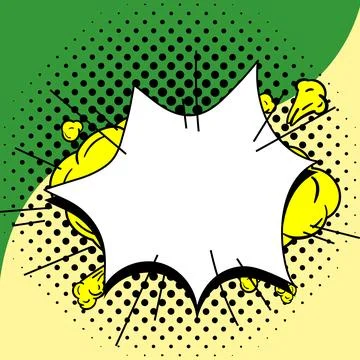 Blank Speech Bubble With Copy Space Over Color Background Design. Empty Template Illustrazione stock