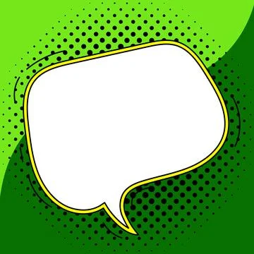 Blank Speech Bubble With Copy Space Over Color Background Design. Empty Template Stock Illustration