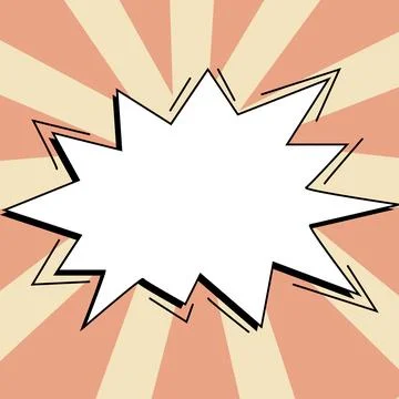 Blank Speech Bubble With Copy Space Over Color Background Design. Empty Template Illustrazione stock