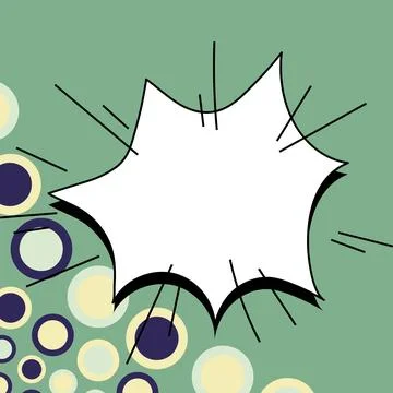 Blank Speech Bubble With Copy Space Over Color Background Design. Empty Template Illustrazione stock