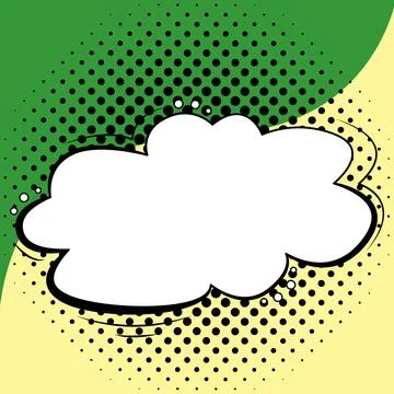 Blank Speech Bubble With Copy Space Over Color Background Design. Empty Template Stockillustratie