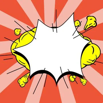 Blank Speech Bubble With Copy Space Over Color Background Design. Empty Template Stock Illustration