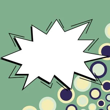 Blank Speech Bubble With Copy Space Over Color Background Design. Empty Template イラスト素材