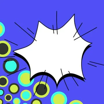 Blank Speech Bubble With Copy Space Over Color Background Design. Empty Template Illustrazione stock