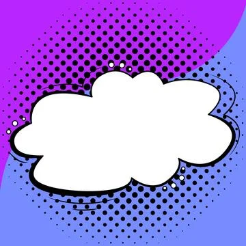 Blank Speech Bubble With Copy Space Over Color Background Design. Empty Template Stock Illustration