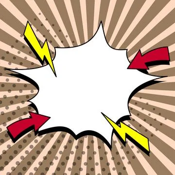 Blank Speech Bubble With Copy Space Over Color Background Design. Empty Template Stock Illustration