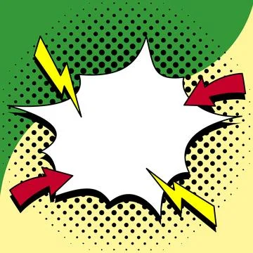 Blank Speech Bubble With Copy Space Over Color Background Design. Empty Template Illustrazione stock