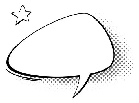 Blank speech bubble. Dialog box in vintage style Stock Illustration