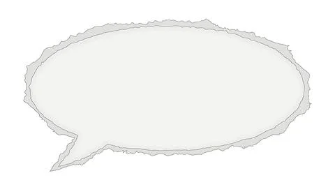 Blank speech bubble icon with rough hand drawn sketch style outline on whit.. Stock Photos